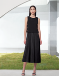 High Neck Pleated Bottom Dress