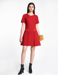 Metallic Zip Pocket Dress
