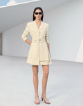Wide Waistband Suit Dress
