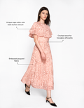 Cape Collar Jacquard Dress