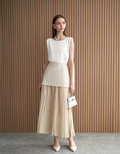 Pleated Maxi Skirt