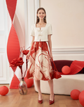 Art Print Midi Skirt