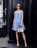 Lace Panel U-neck Sleeveless Dress