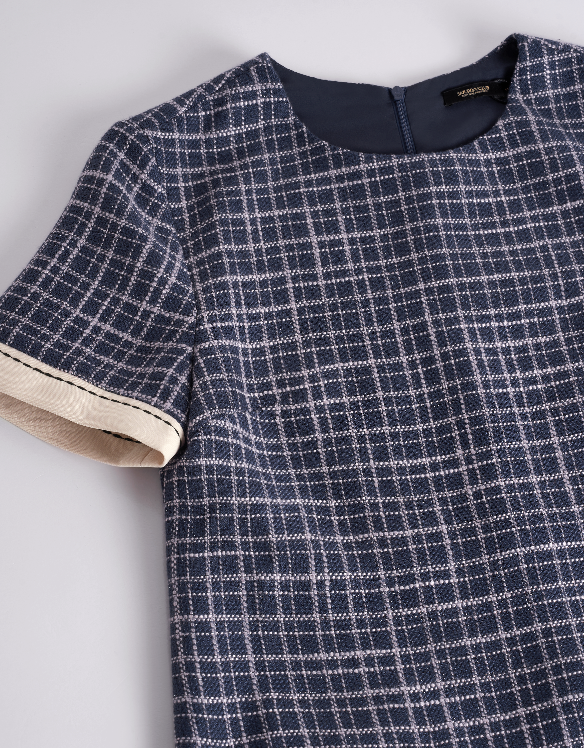 dark blue & apricot(a27452)