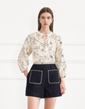 Pocket Topstitch Detail Denim Shorts