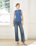 Round Neck Tweed Vest