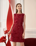 3D Lace Embroidery Sleeveless Dress