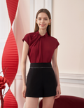 Contrast Piping A-line Shorts