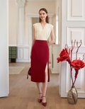 Side Slit Midi Skirt