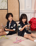 Floral Panels Short Sleeve Kids Shirt