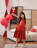 Waist Tie Sleeveless Embroidered Dress