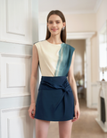 Knotted Waist A-line Skort