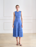 Geometric Pattern Knitted Sleeveless Dress