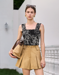 Pleated A-line Shorts