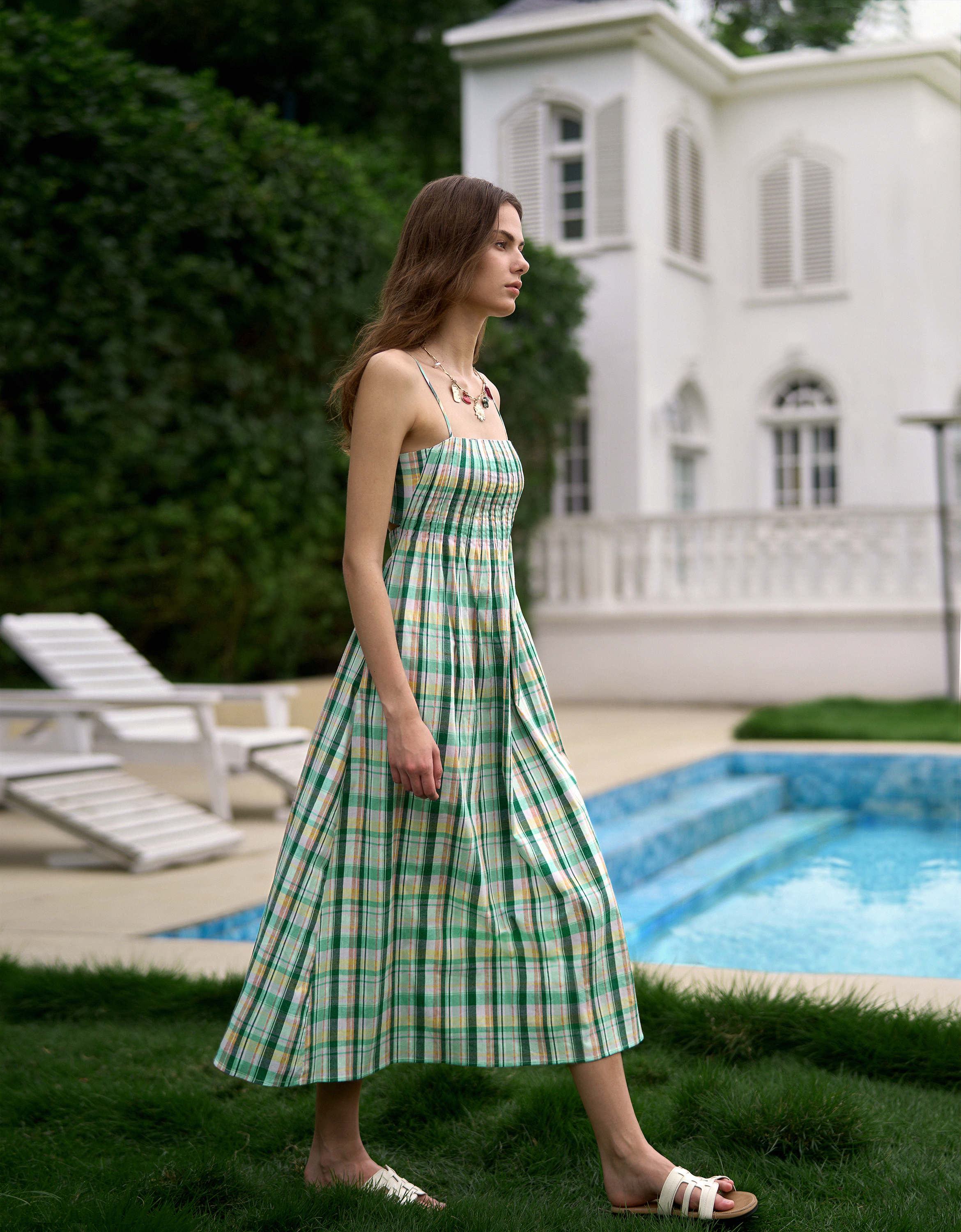 slim fit dress slacks Jade Oasis Wrap Dress | Silk Dress main image 0