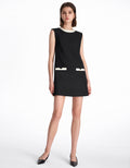 Contrast Trim Sleeveless Dress