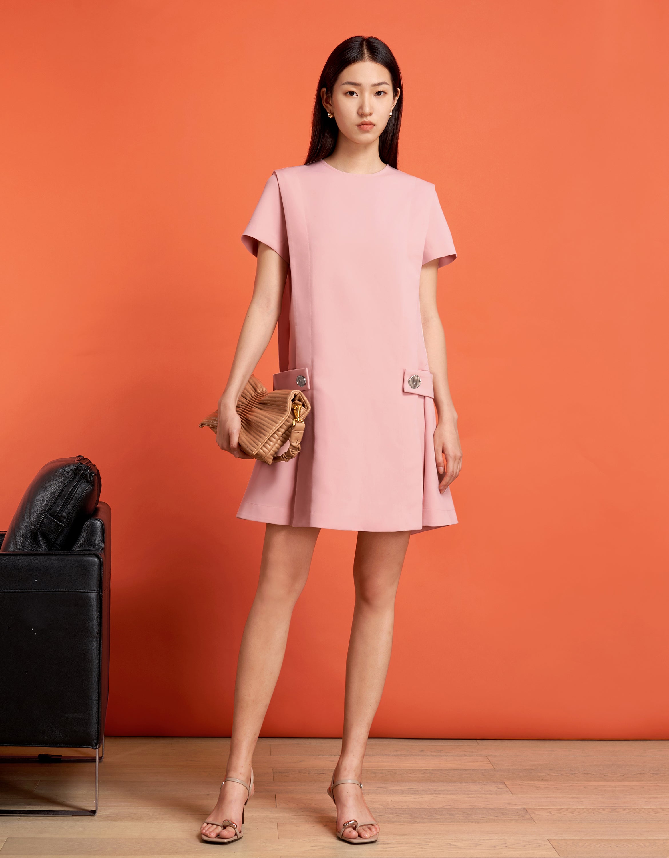 Short Sleeve Buttoned Side Dress – Saturdayclub Singapore