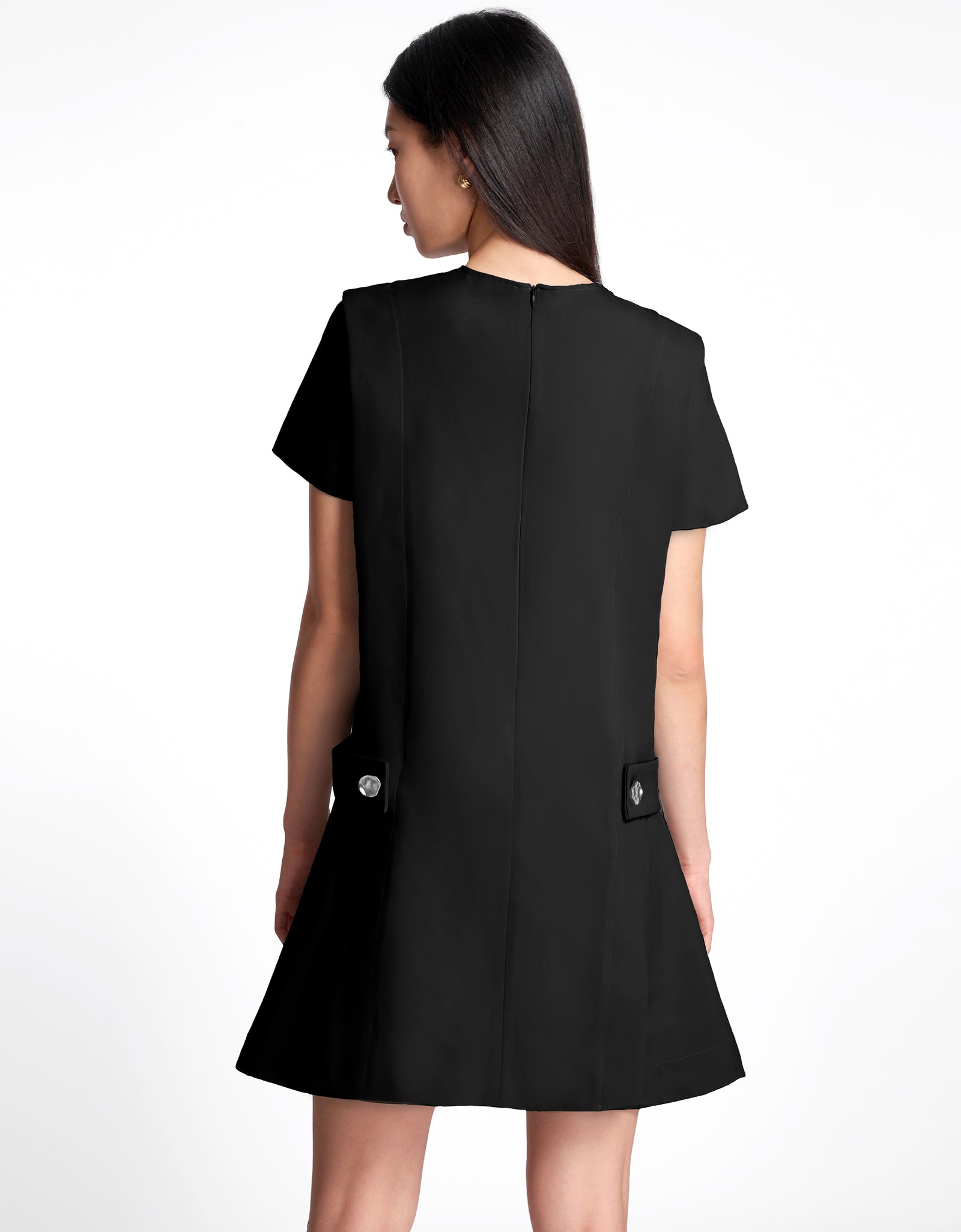 Short Sleeve Buttoned Side Dress – SaturdayClub Singapore