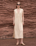 Contrast Topstitch Dress