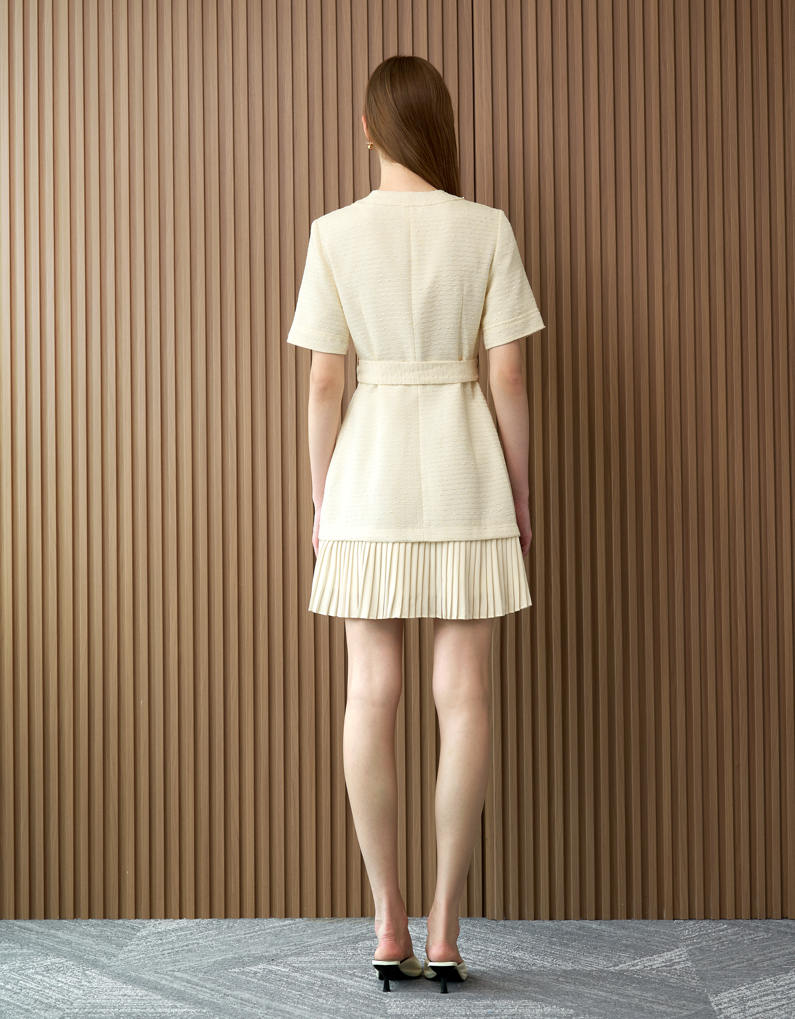 Zip Up Pleated Hem Dress – SaturdayClub Singapore