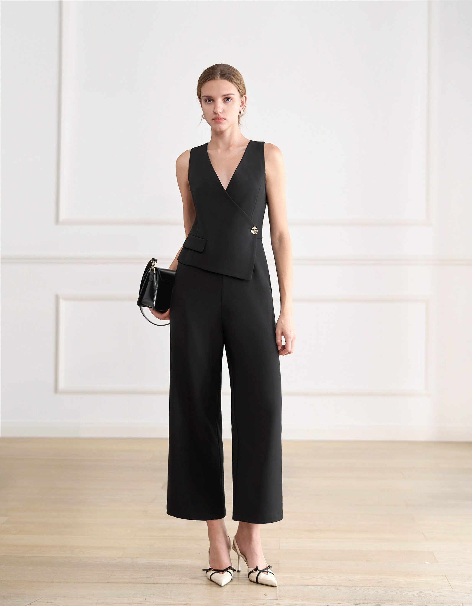 Asymmetric Wrap Front Jumpsuit – SaturdayClub Singapore