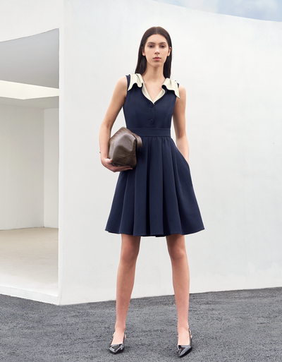navy & apricot(a25687) / small (s)