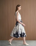 Art Print Midi Skirt