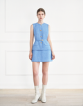 Sleeveless Tweed Vest Dress