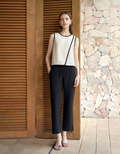 Elastic Waist Tapered Trousers