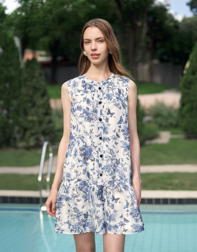 blue florals(a26944) / extra x2 small (xxs)