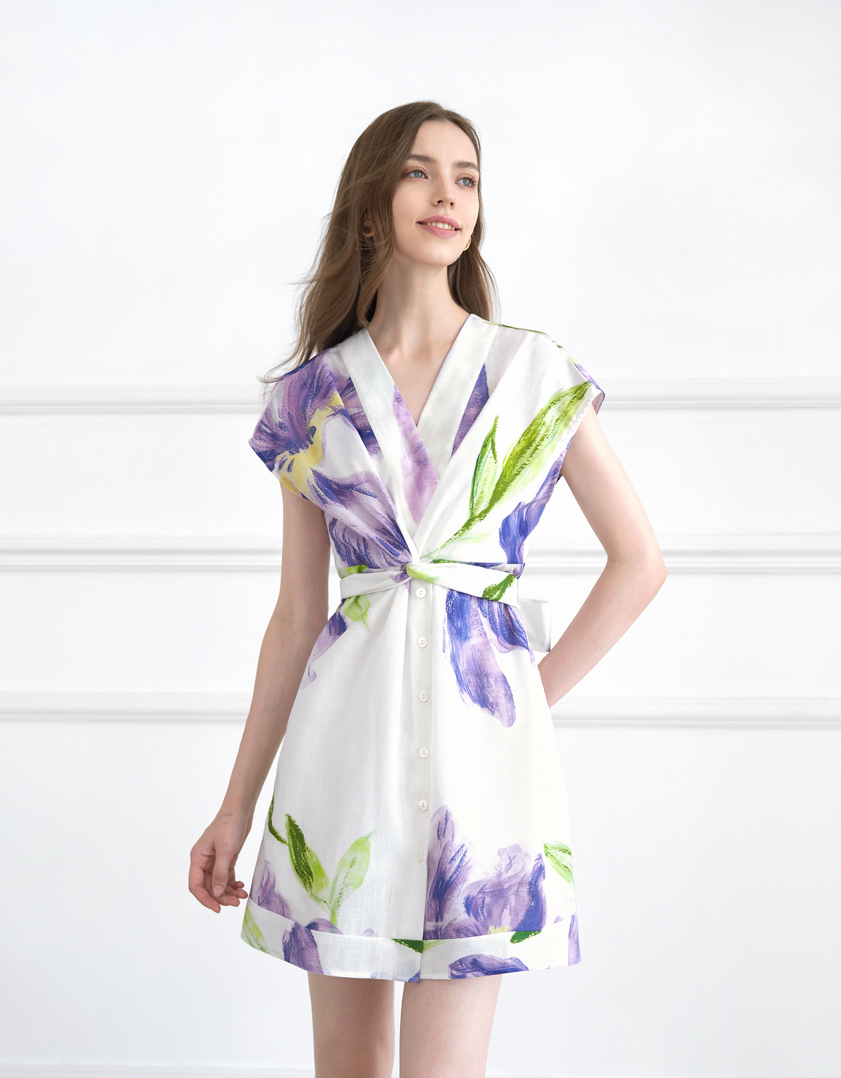 purple florals(a27075)