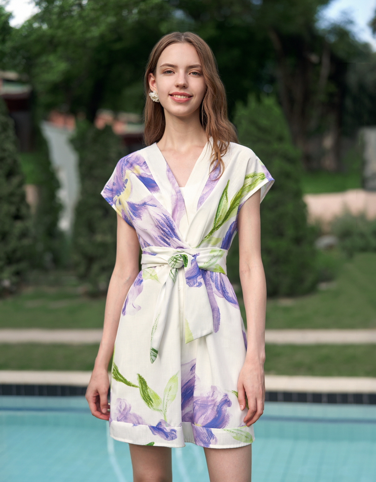purple florals(a27075)