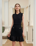 Crocheted Skirt Sleeveless Dress