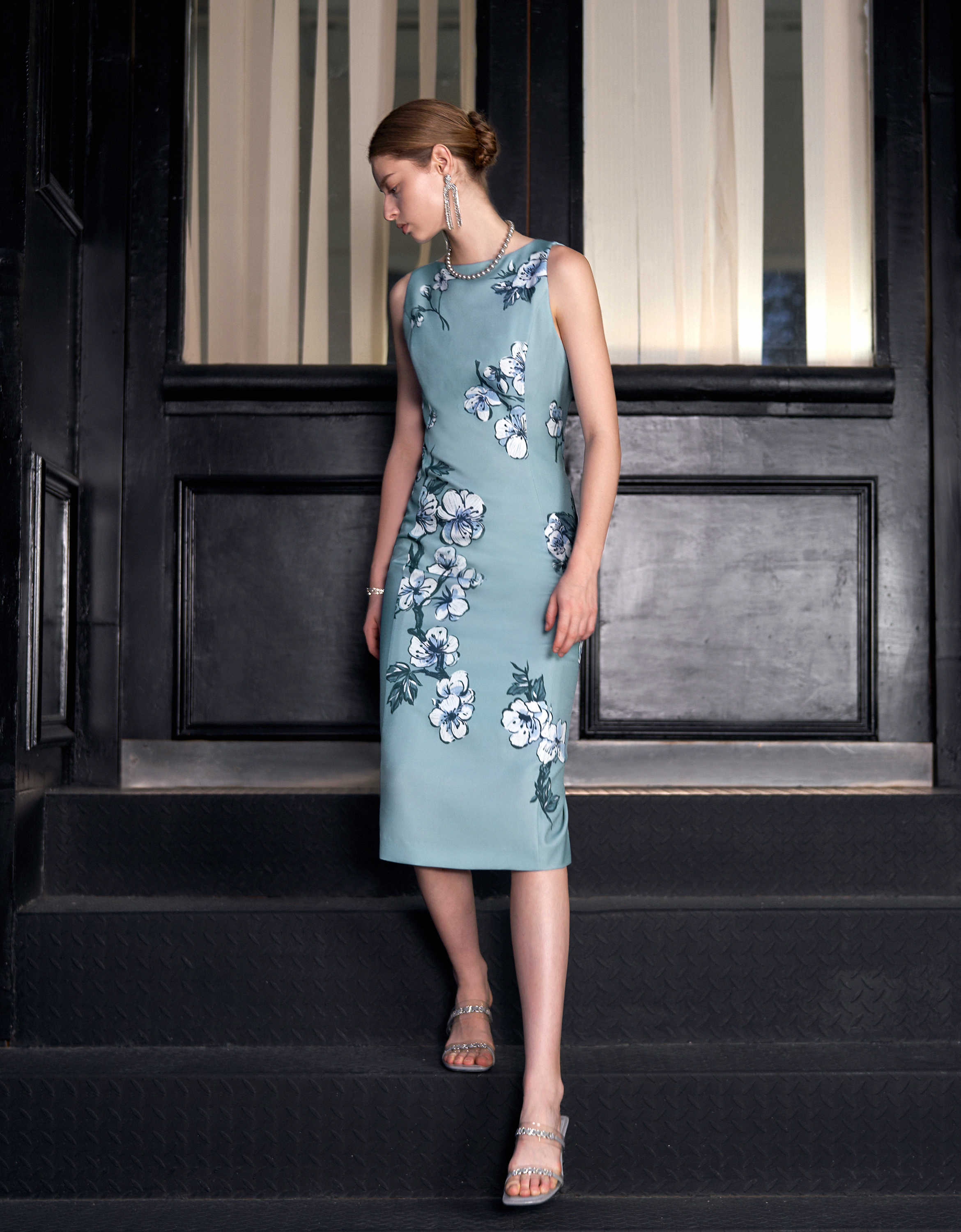 blue floral(a27177)