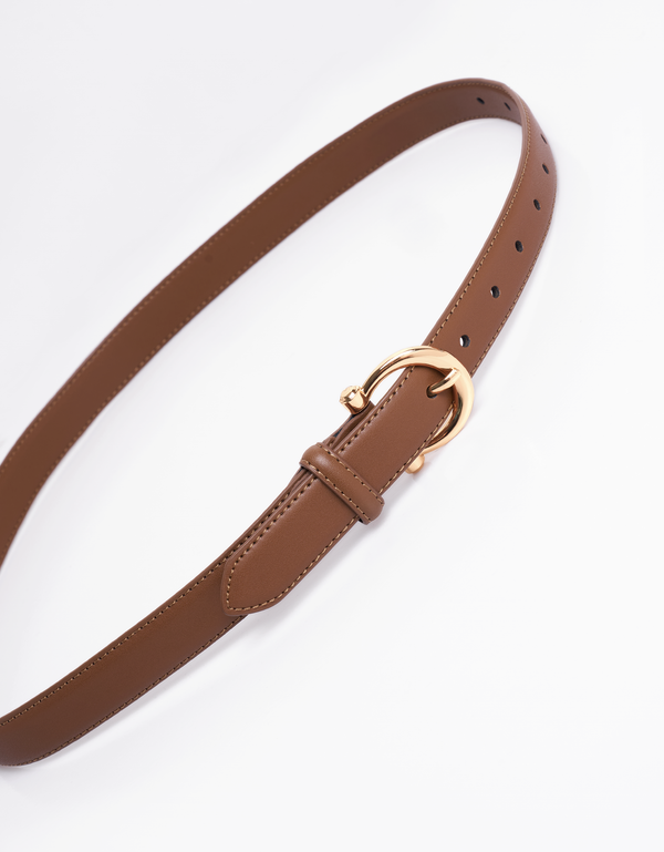Metal Buckle Leather Belt