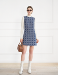 Two-tone Textured Shift Dress