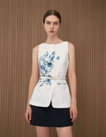 Colorblock Art Print Sleeveless Dress