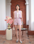 Two-tone Cutwork Embroidery Sleeveless Cropped Top