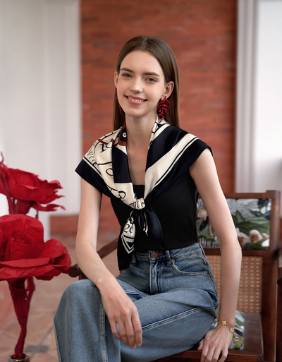 navy print(a27990) / free size (f/s)