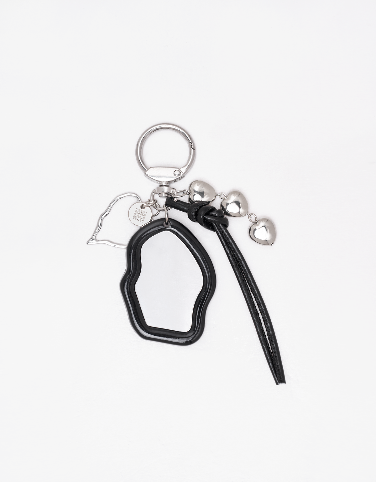 Pom-Pom Heart, Mirror and Bow Charm Set