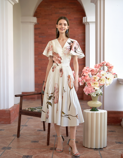 pink florals(a28173) / small (s)