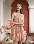 French Burnout Sleeveless Dress