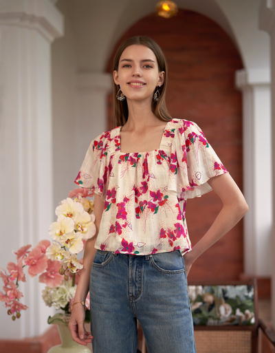 red florals(a28199) / small (s)