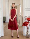 Button Front A-line Midi Skirt