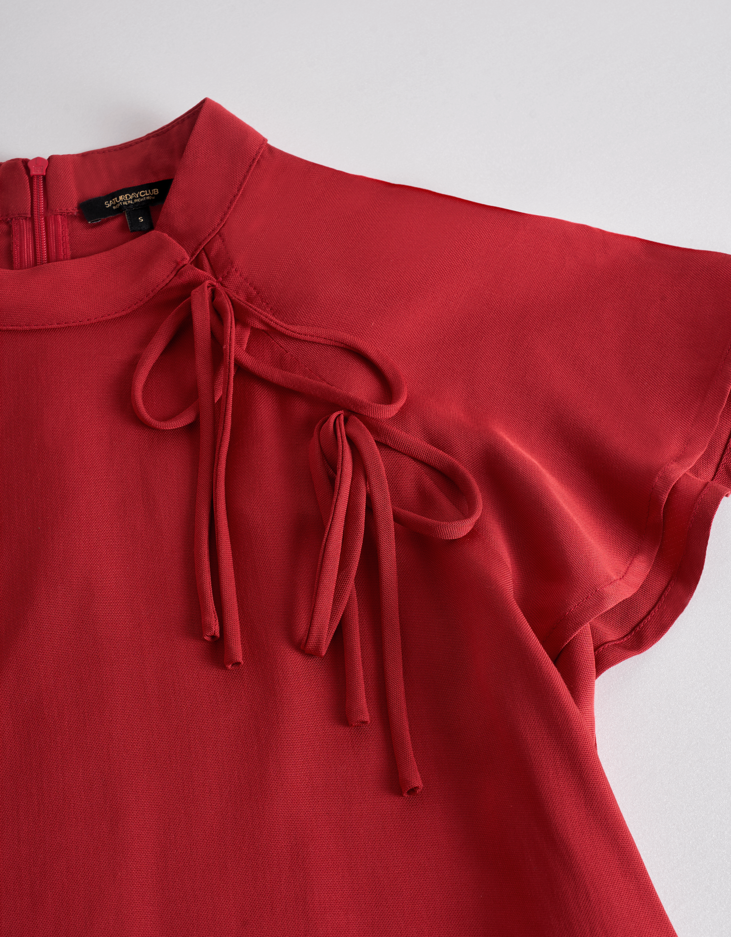 Tencel-linen Mandarin Collar Short Sleeve Top