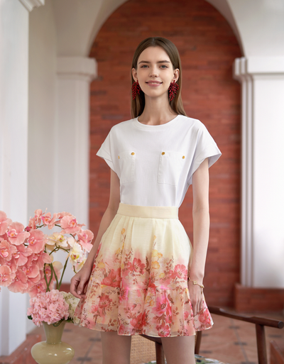 pink florals(a28427) / small (s)