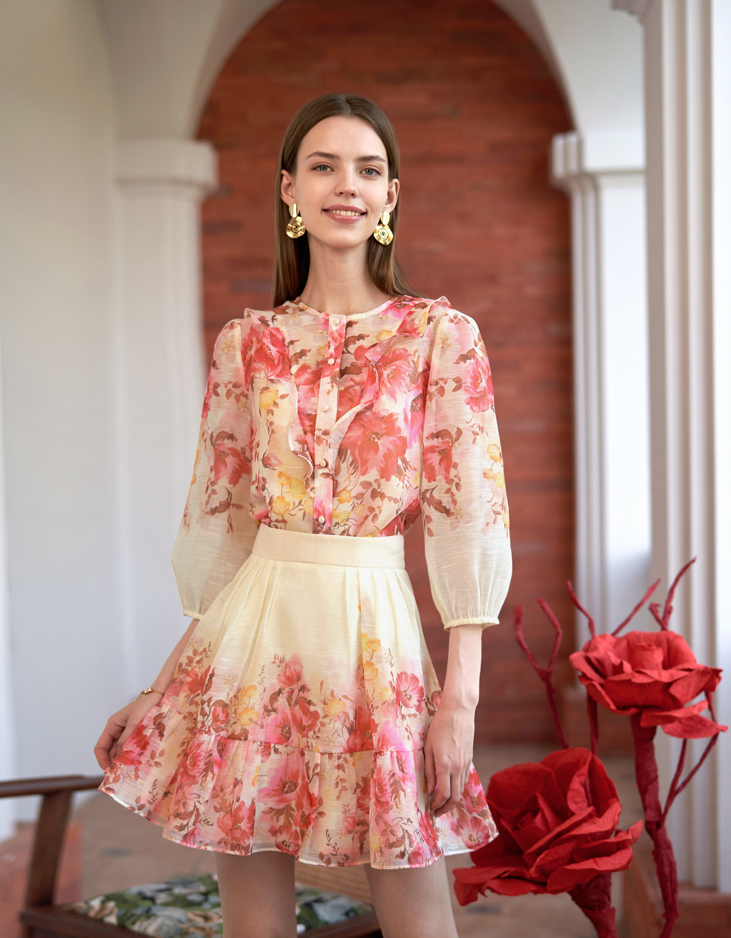 pink florals(a28427)