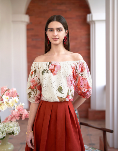 pink florals(a28492) / small (s)