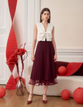 Reversible Pleated Midi Skirt