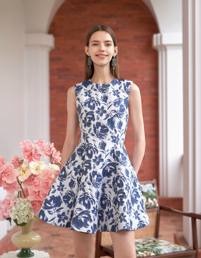 blue florals(a28518) / extra small (xs)
